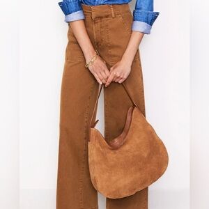 Boden High-Waisted Wide Leg Pants | Camel | 98% Cotton